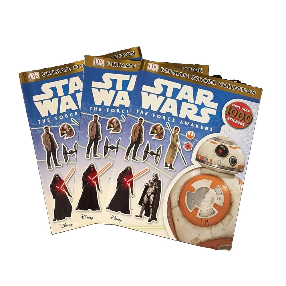 Star Wars‎ Lot Of 3 NEW Ultimate Sticker Collection By DK 1000 Stickers